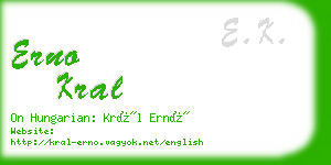erno kral business card